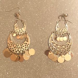 Gold Dangling Earrings